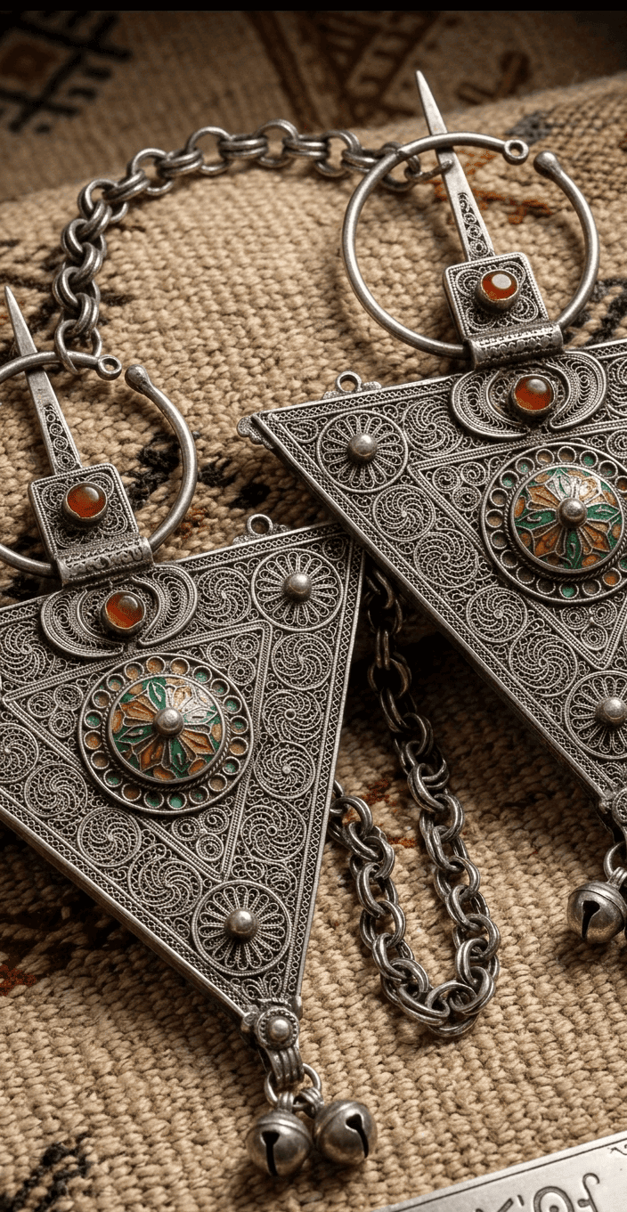 Taoukka bijou berbère Tiznit argent filigrane